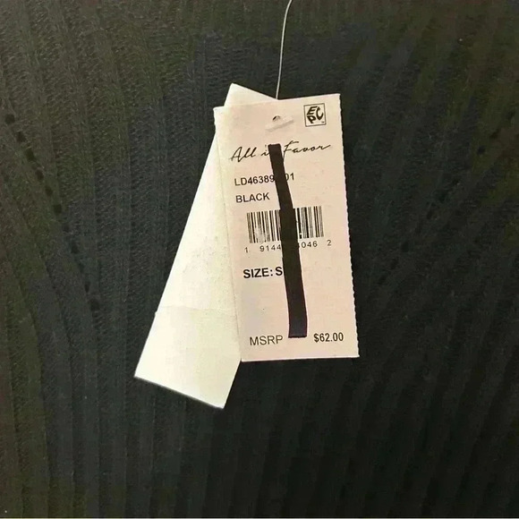 All in Favor Wool Blend Midi Sweater Dress Long Sleeve Black Size S - Picture 5 of 8